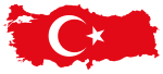 Turkey Map Flag